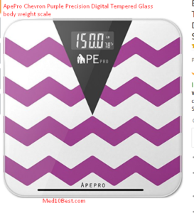ApePro Chevron Purple Precision Digital Tempered Glass body weight scale